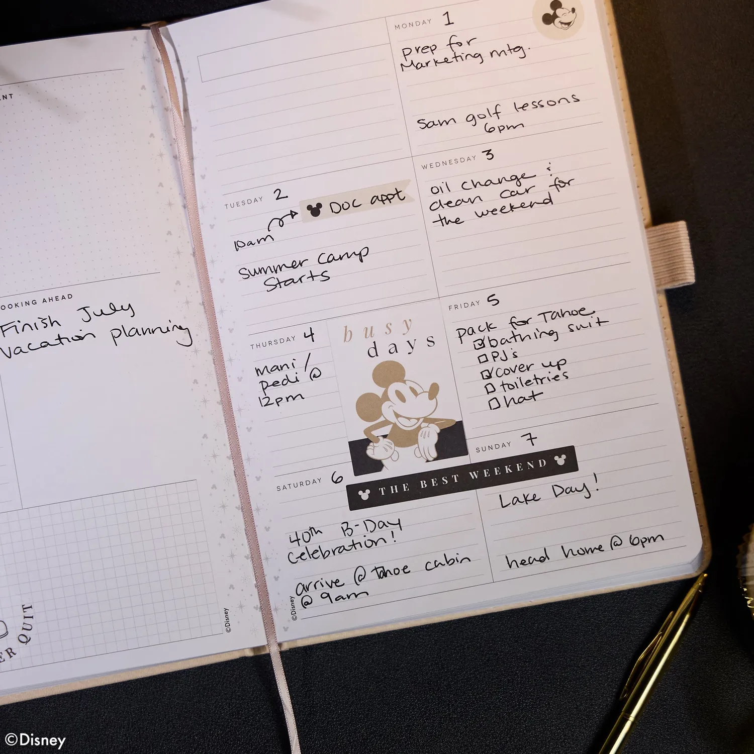 Happy Planner Disney Mickey agenda relié ivoire Small dashboard