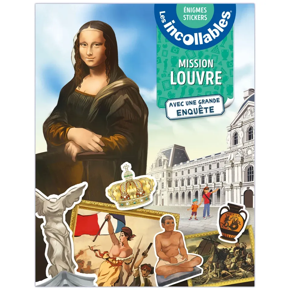 Frigobloc Incollables Mission Louvre livre énigmes stickers 6 ans