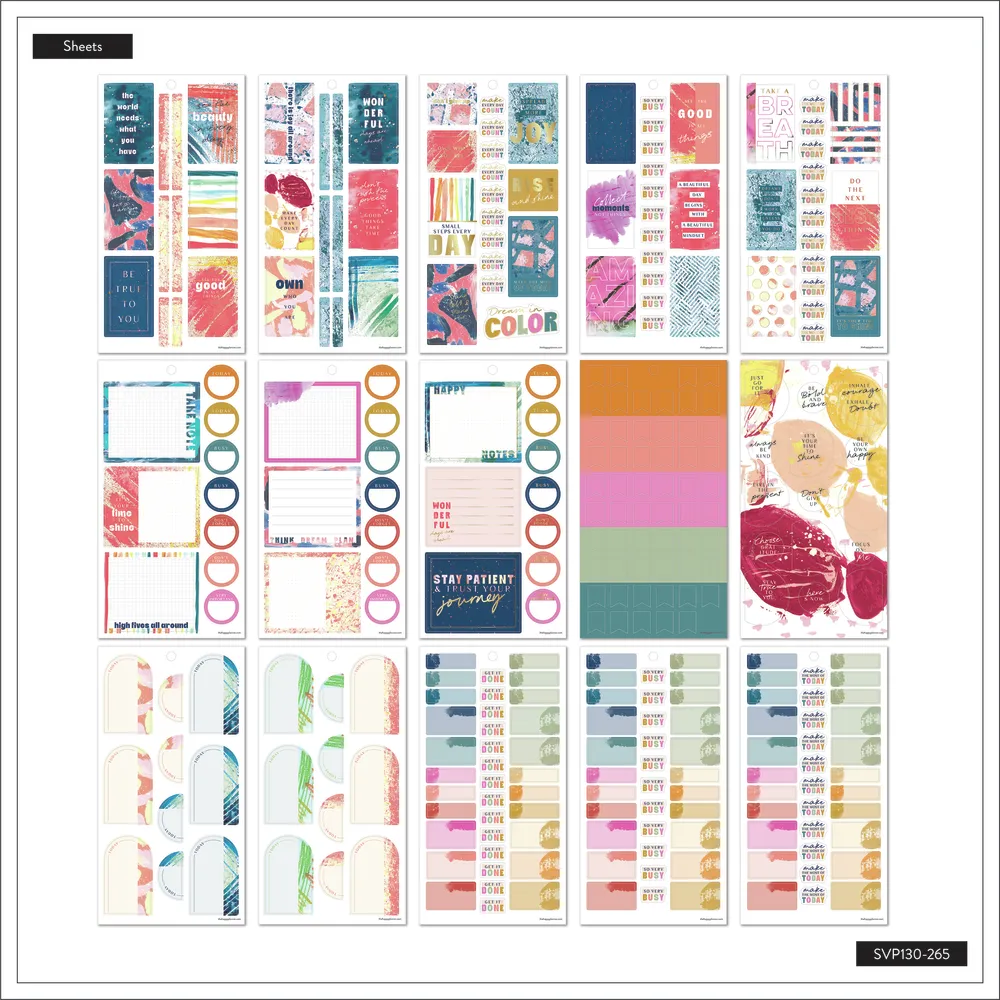 Happy Planner Effortless Grace Value Pack autocollants 772 colorés