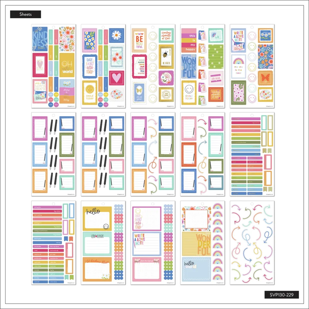 Happy Planner Mail Call stickers 893 motifs 30 planches
