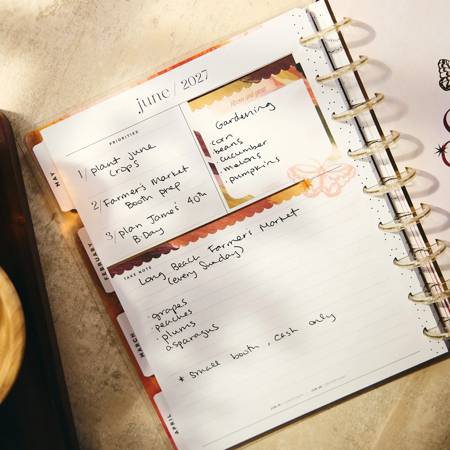 Happy Planner Abstract Autumn agenda 2027 Classic Dashboard