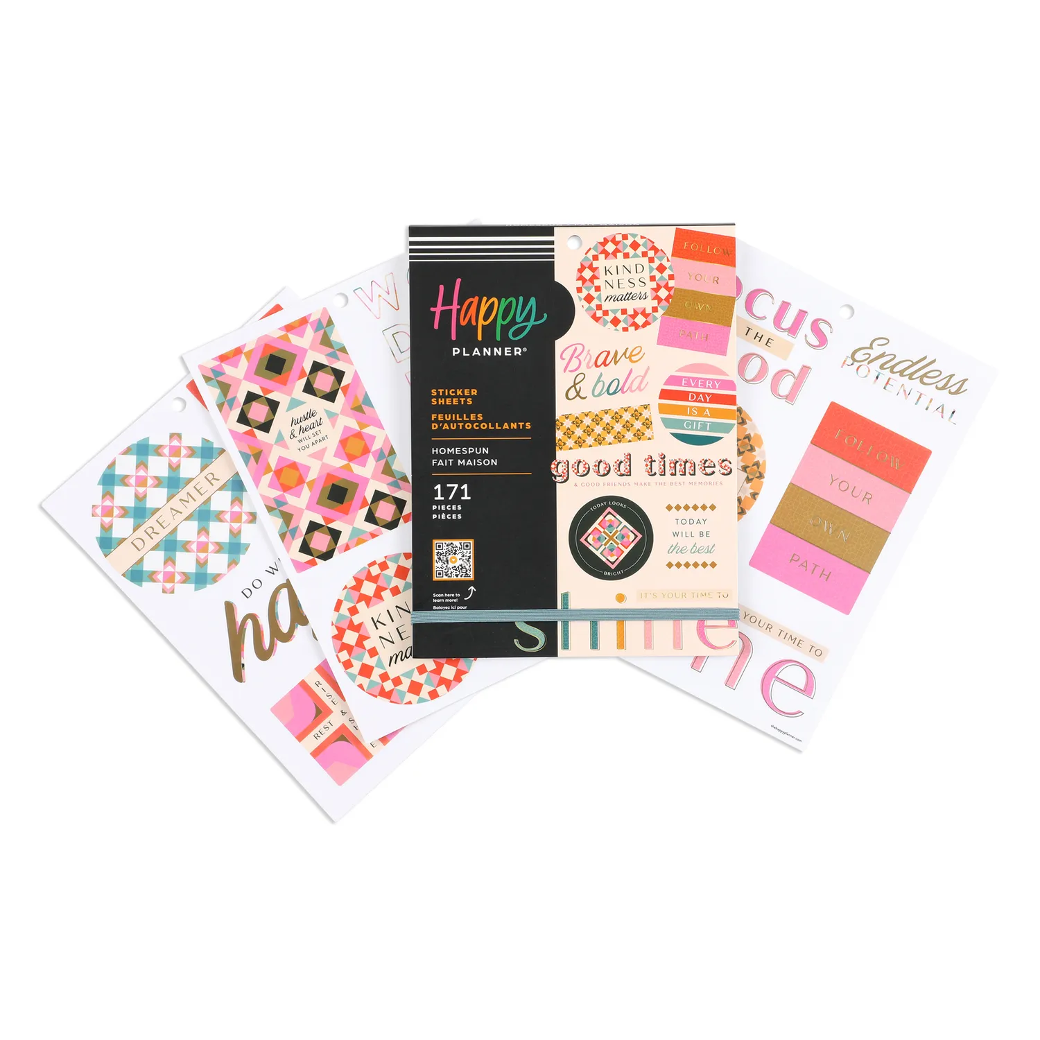 Happy Planner Homespun Large autocollants 15 pages cosy