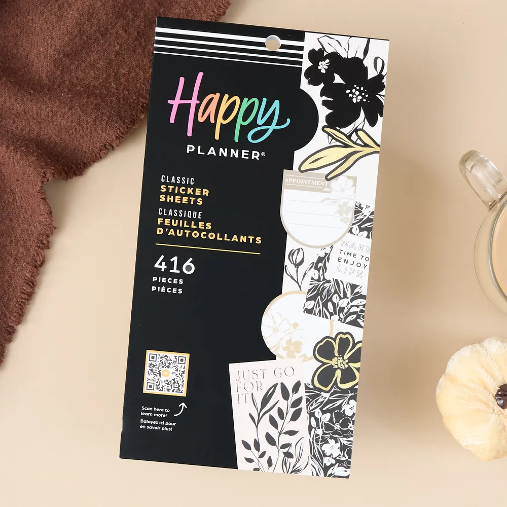 Happy Planner Sketchy Florals stickers value pack 416 pièces