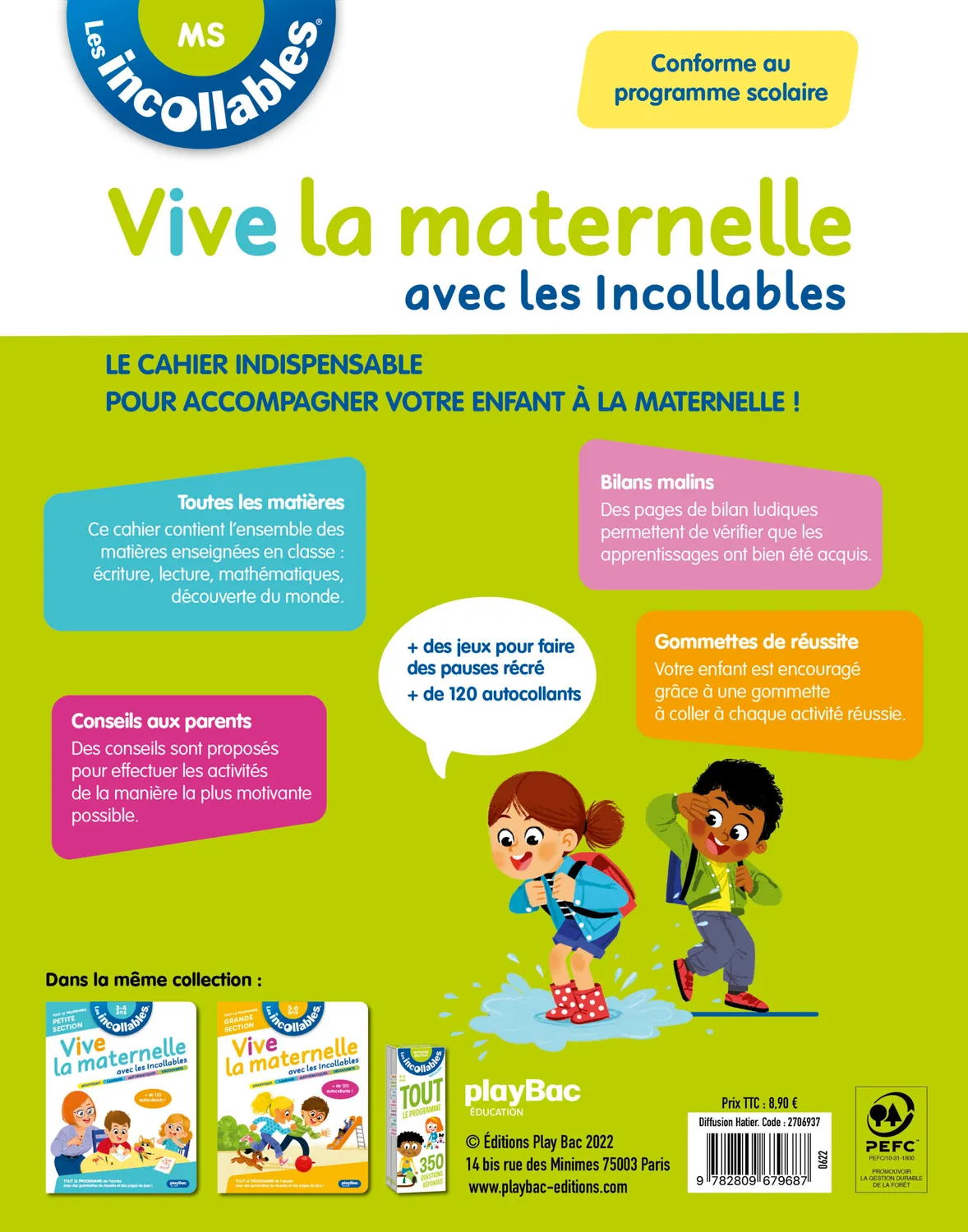 Les Incollables Moyenne Section cahier maternelle autocollants