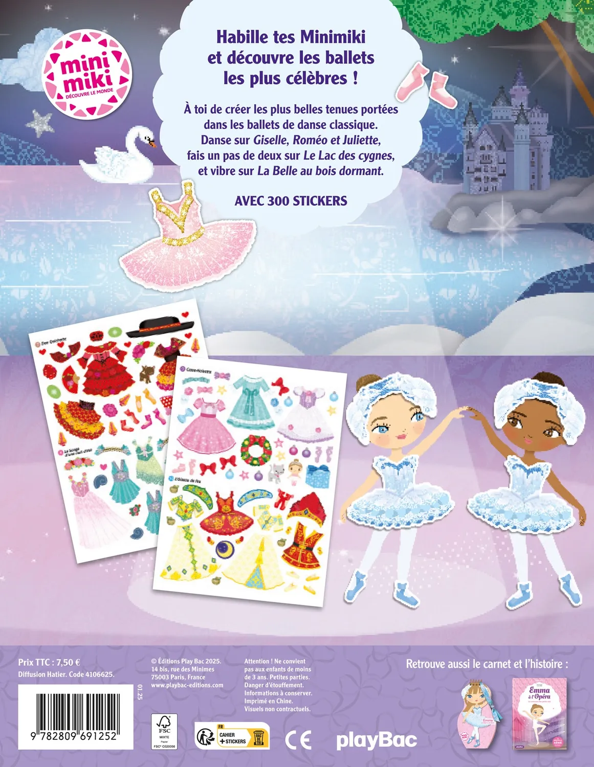 Frigobloc Minimiki Ballets autour du monde stickers 300 stickers