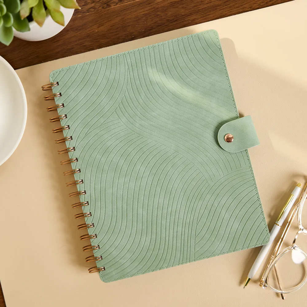Happy Planner Citrine Sage Waves agenda spiralé 2027 12 mois