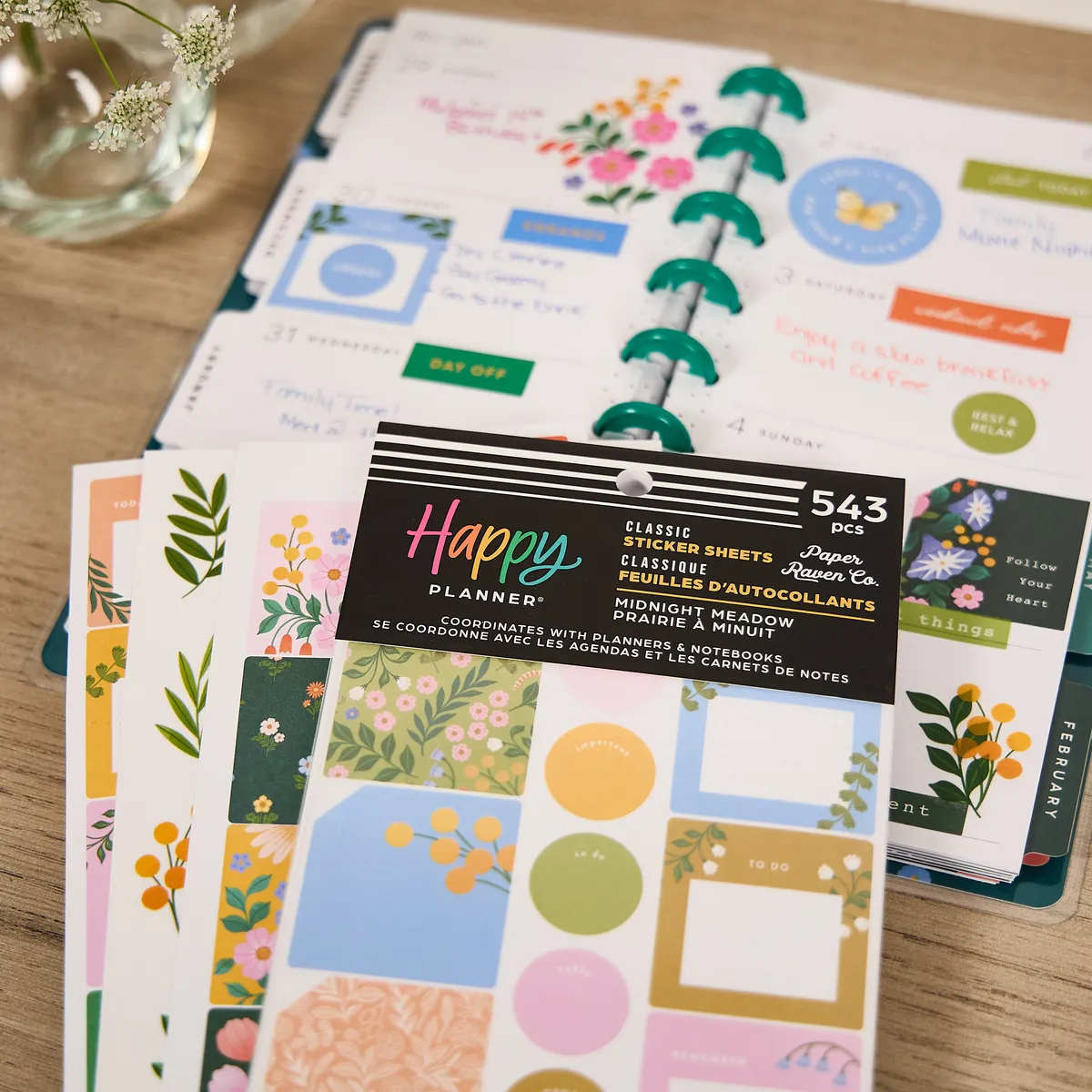 Me & my big ideas Midnight Meadow stickers fleurs 543