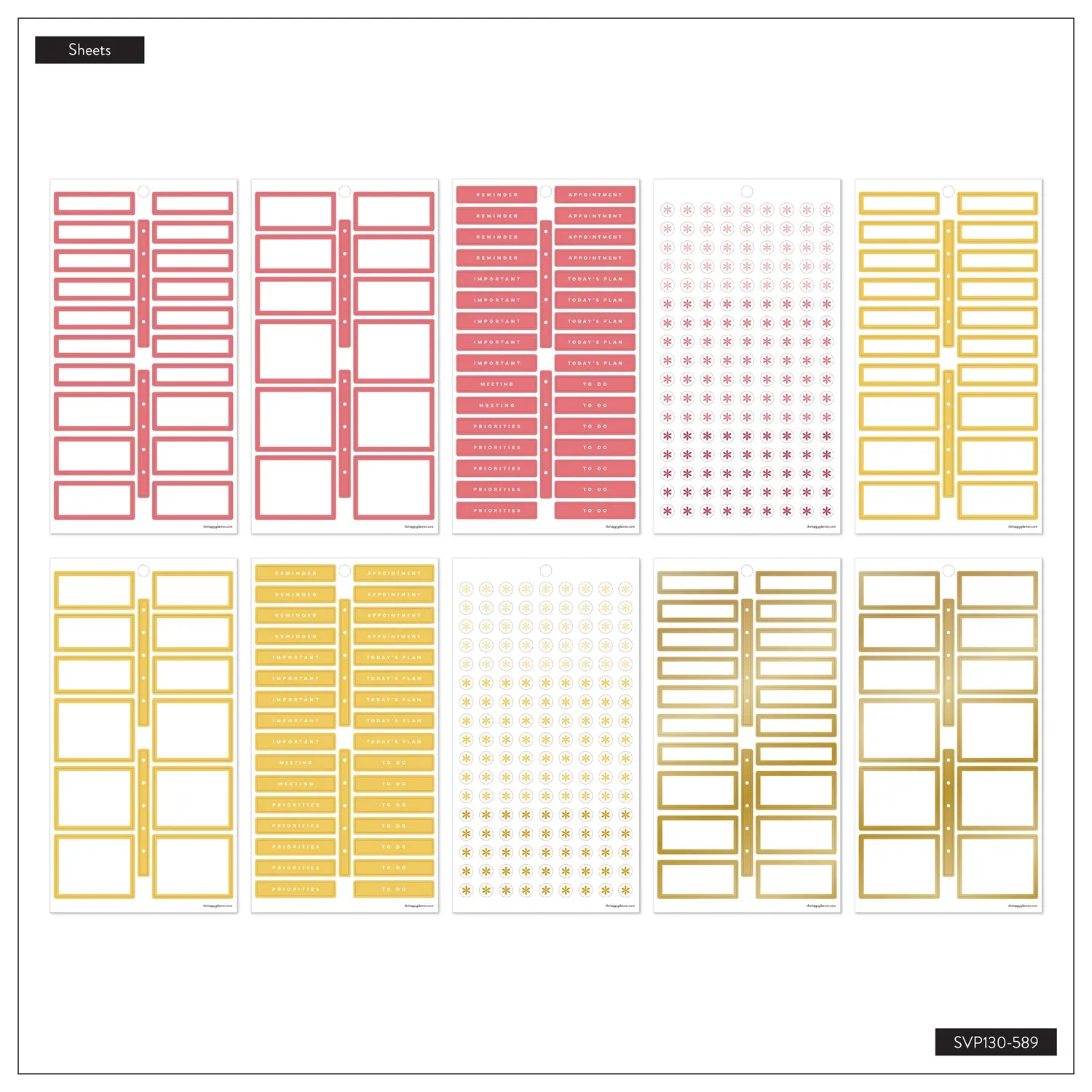 Happy Planner Love L+S Big Value Pack stickers couleurs