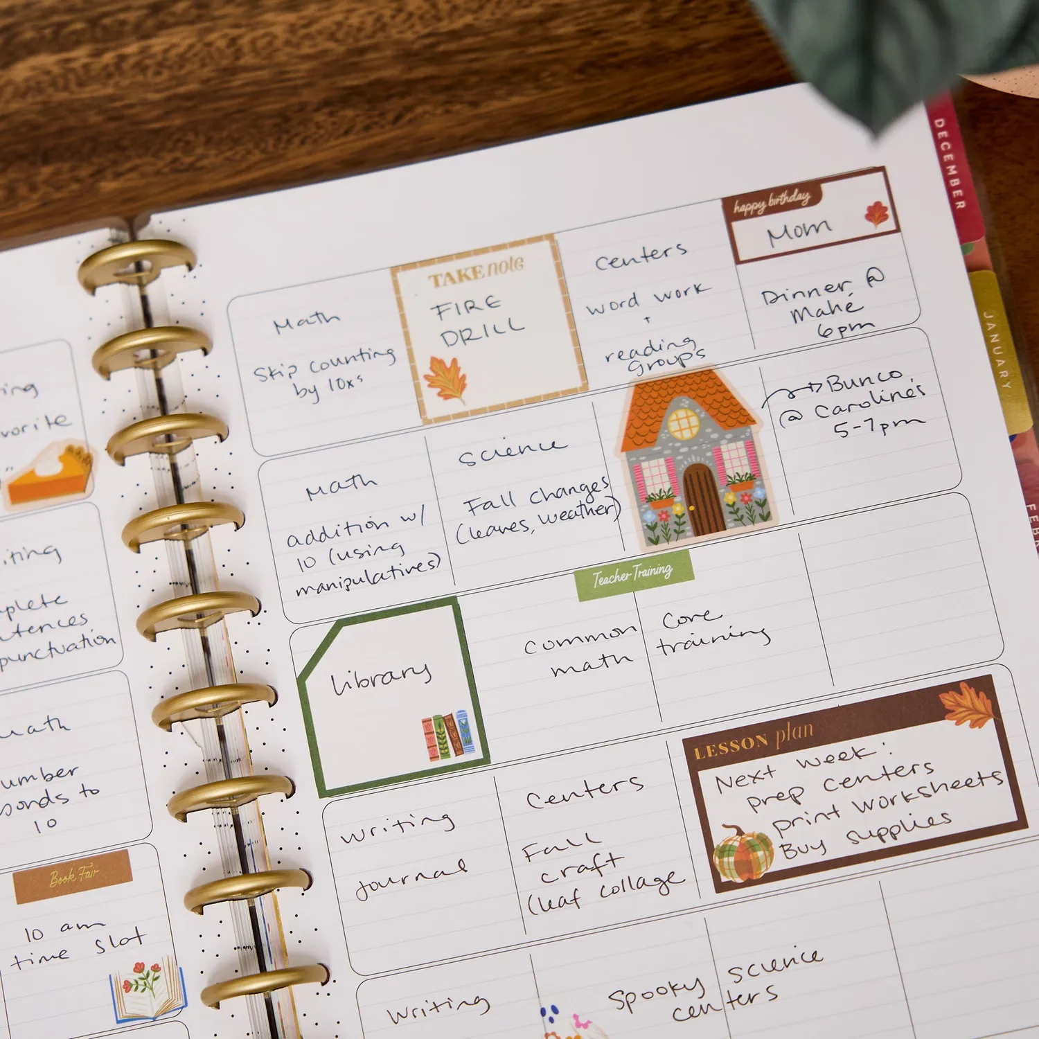 Happy Planner Seasonal Joy agenda enseignant 2026-2027 Big