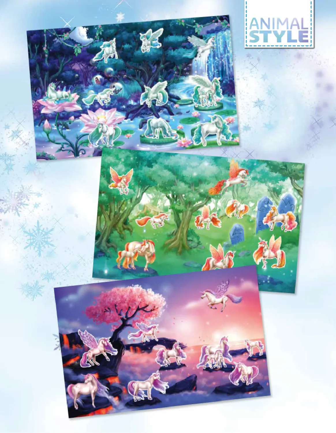 Animal Style Licornes fantastiques cahier stickers 300