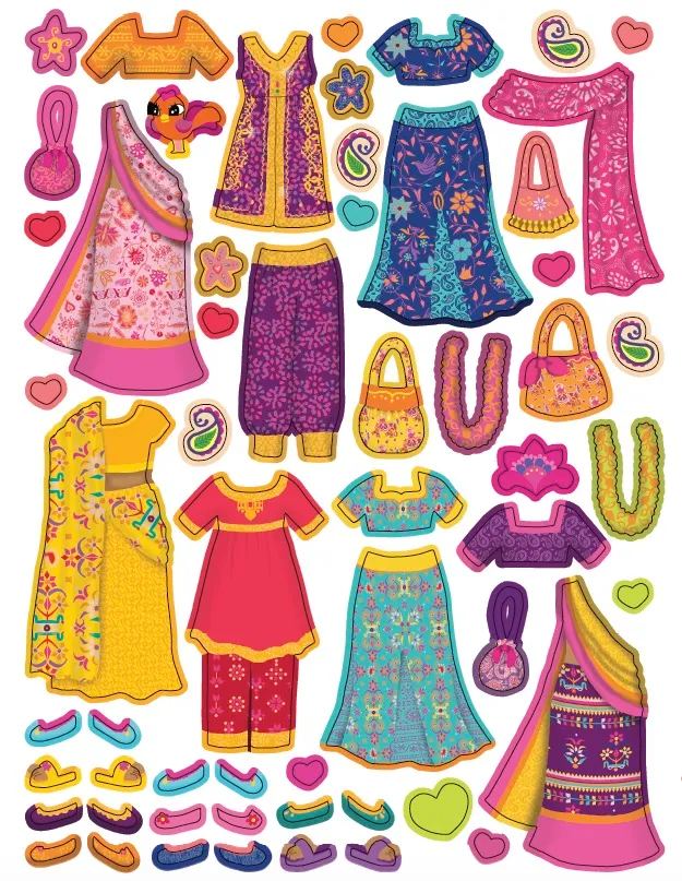 Minimiki Les petites robes d'Ashna en Inde livre stickers 2020