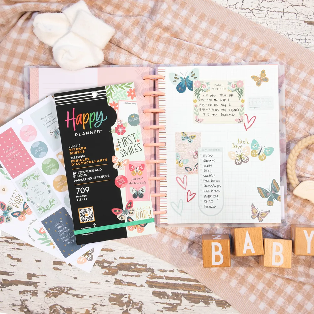 Happy Stickers Butterflies Blooms Baby stickers 709 pièces