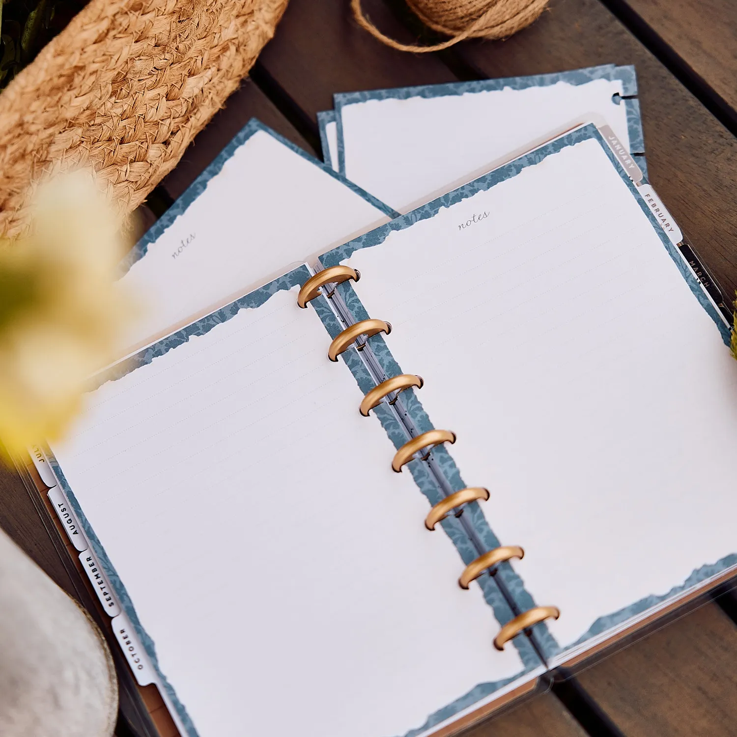 Happy Planner Shadow Fields recharge mini pointillés lignés 40 feuilles
