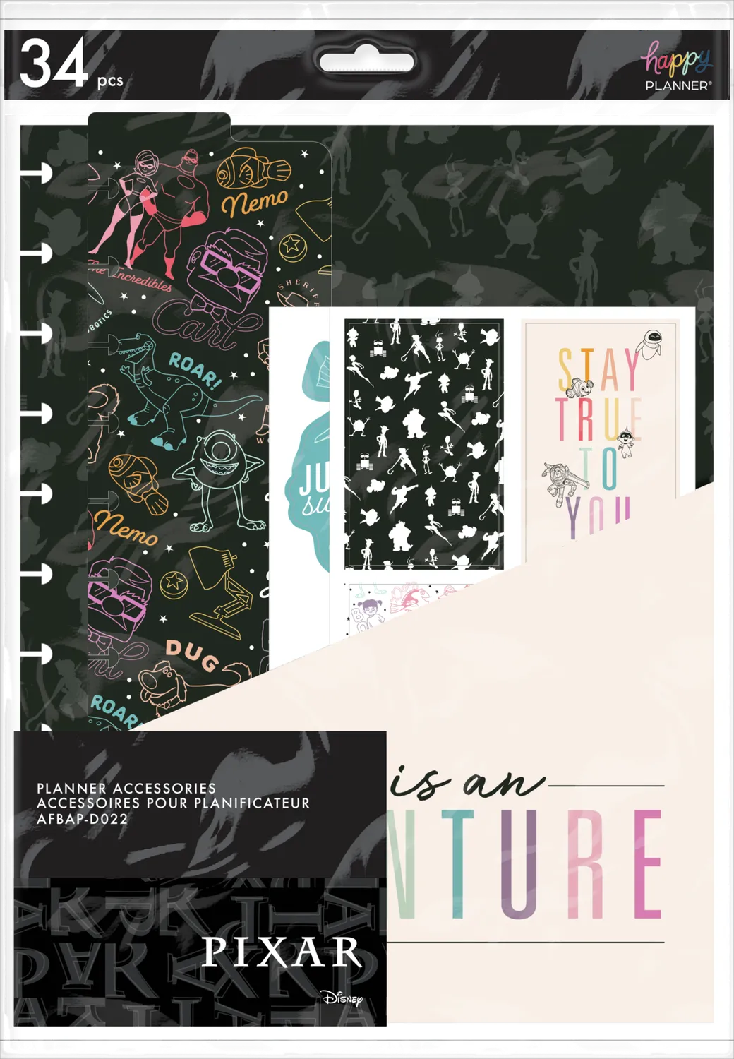 Happy Planner Disney Pixar Bright Year pack accessoires Big