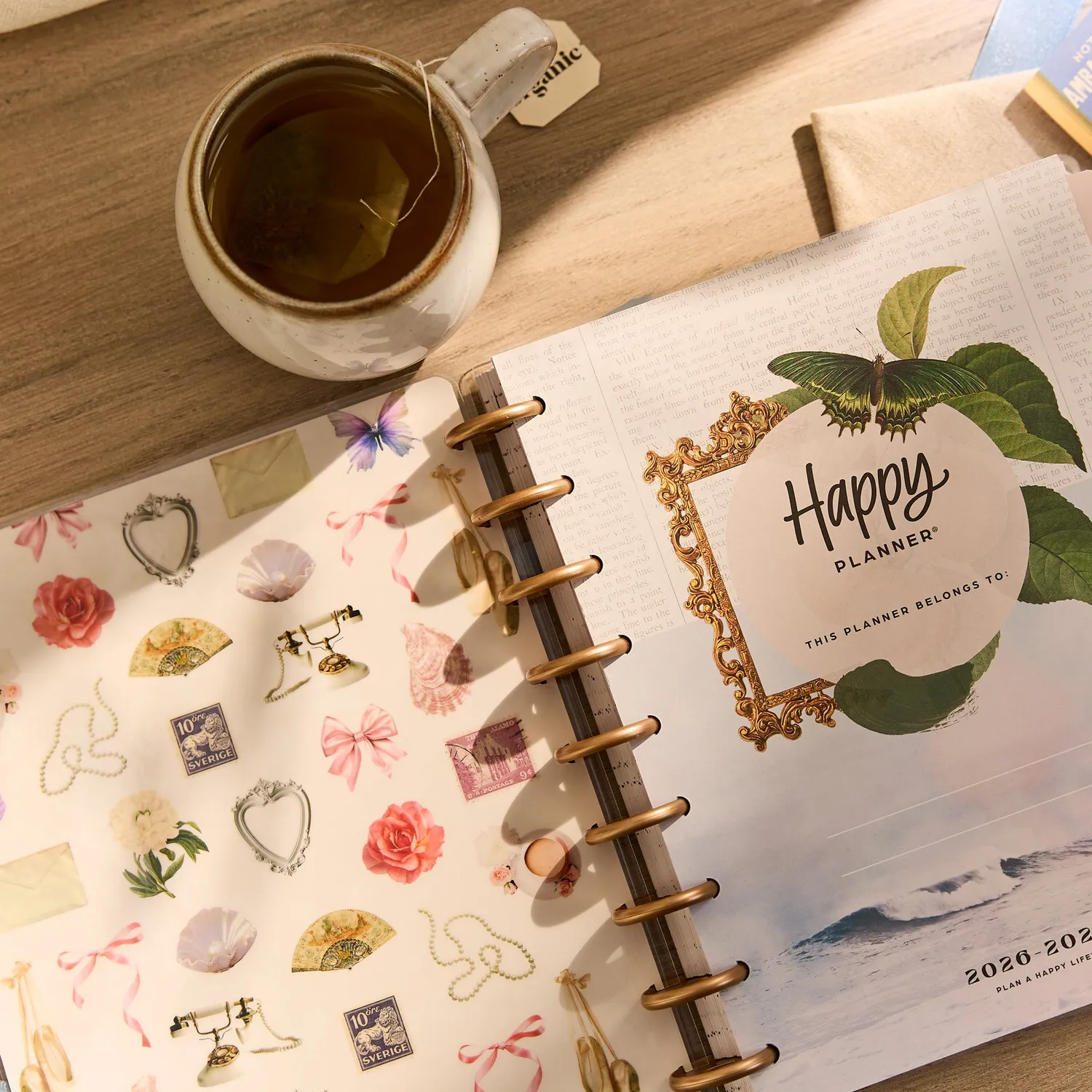 Happy Planner Crafted Collage agenda Classic horizontal 18 mois