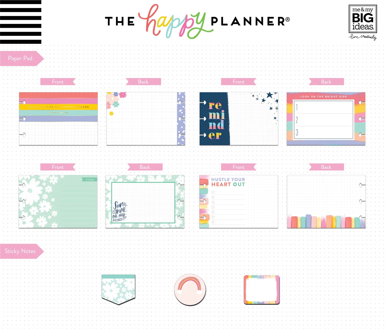 Happy Planner Womankind pack accessoires planner mixte