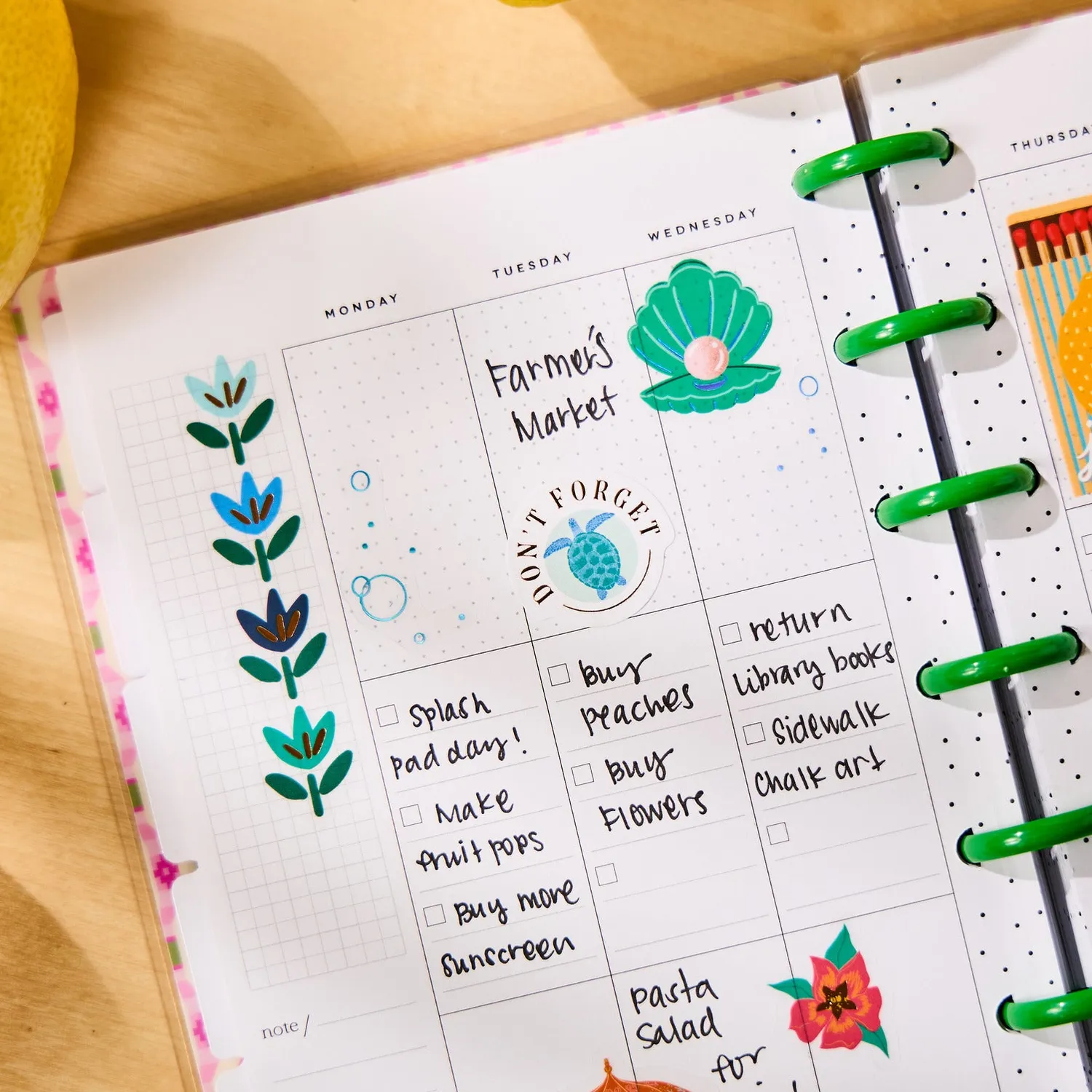 Happy Planner Palm Beach Mini agenda checklist 12 mois