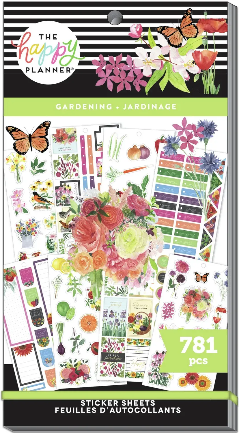 Happy Planner Happy Place Value Pack stickers jardin 781