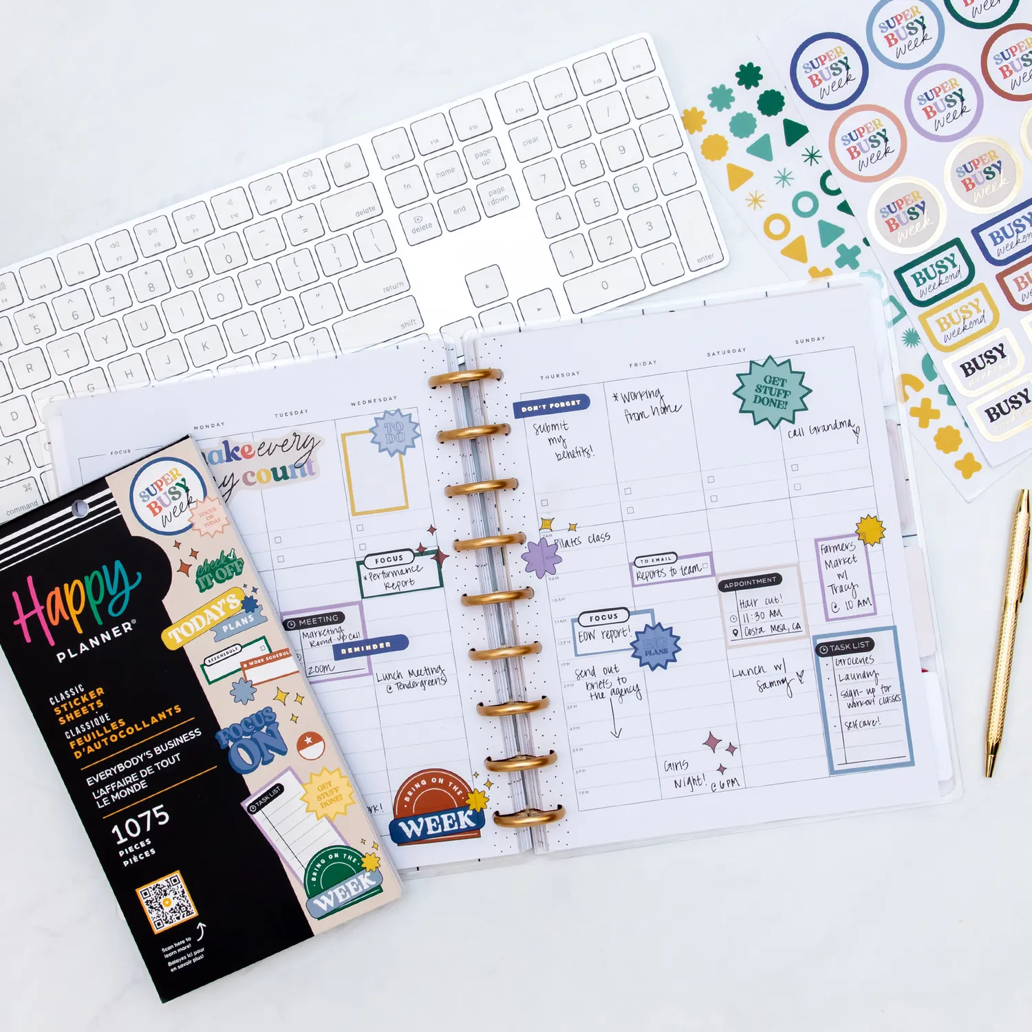 Happy Planner Everybody's Business Value Pack stickers 1075 business