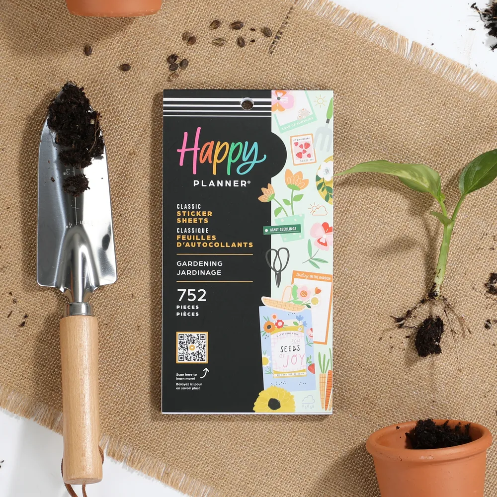 Happy Planner Gardening carnet stickers 30 planches jardin