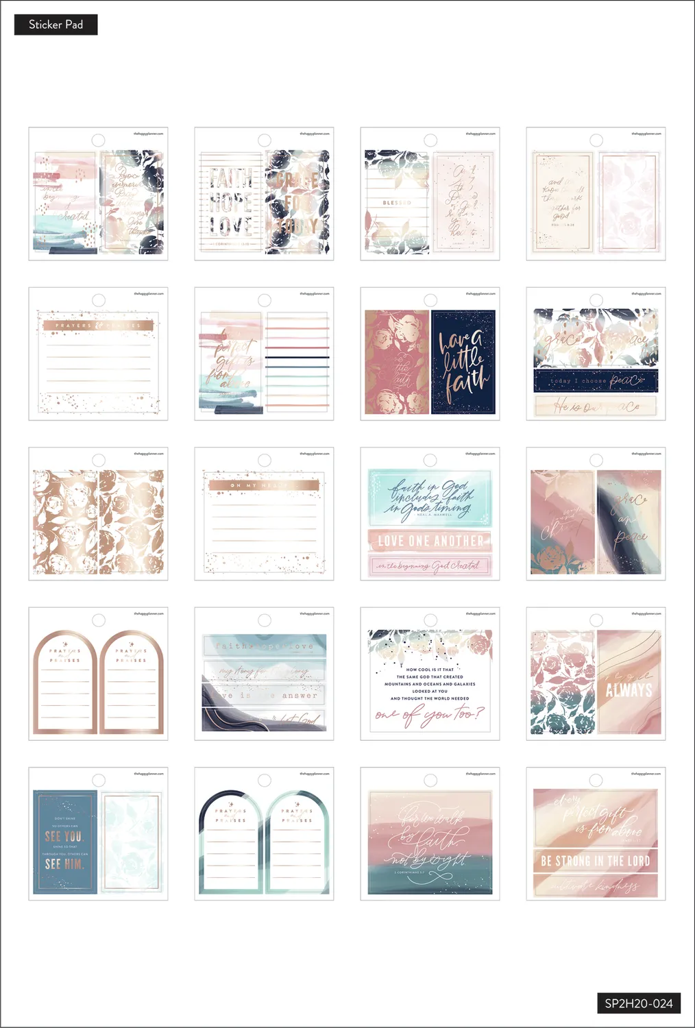 Happy Planner Rejoicing mini stickers foi 41 pièces