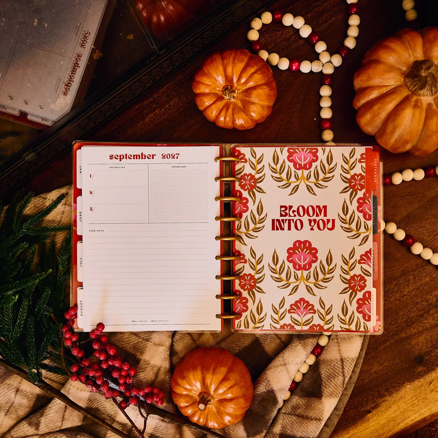 Happy Planner Bright Seasons agenda 2027 Classic Dashboard