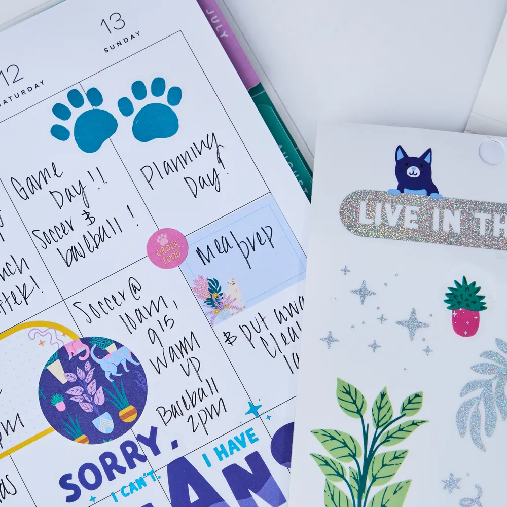Happy Planner Whimsical Whiskers stickers chats 30 feuilles