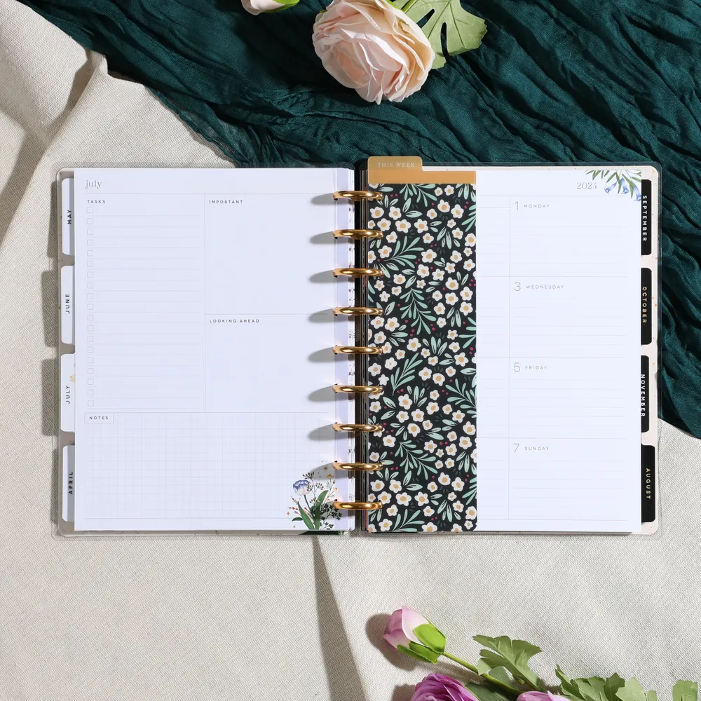 Happy Planner Moody Blooms marque-pages Classic lot de 3 floral