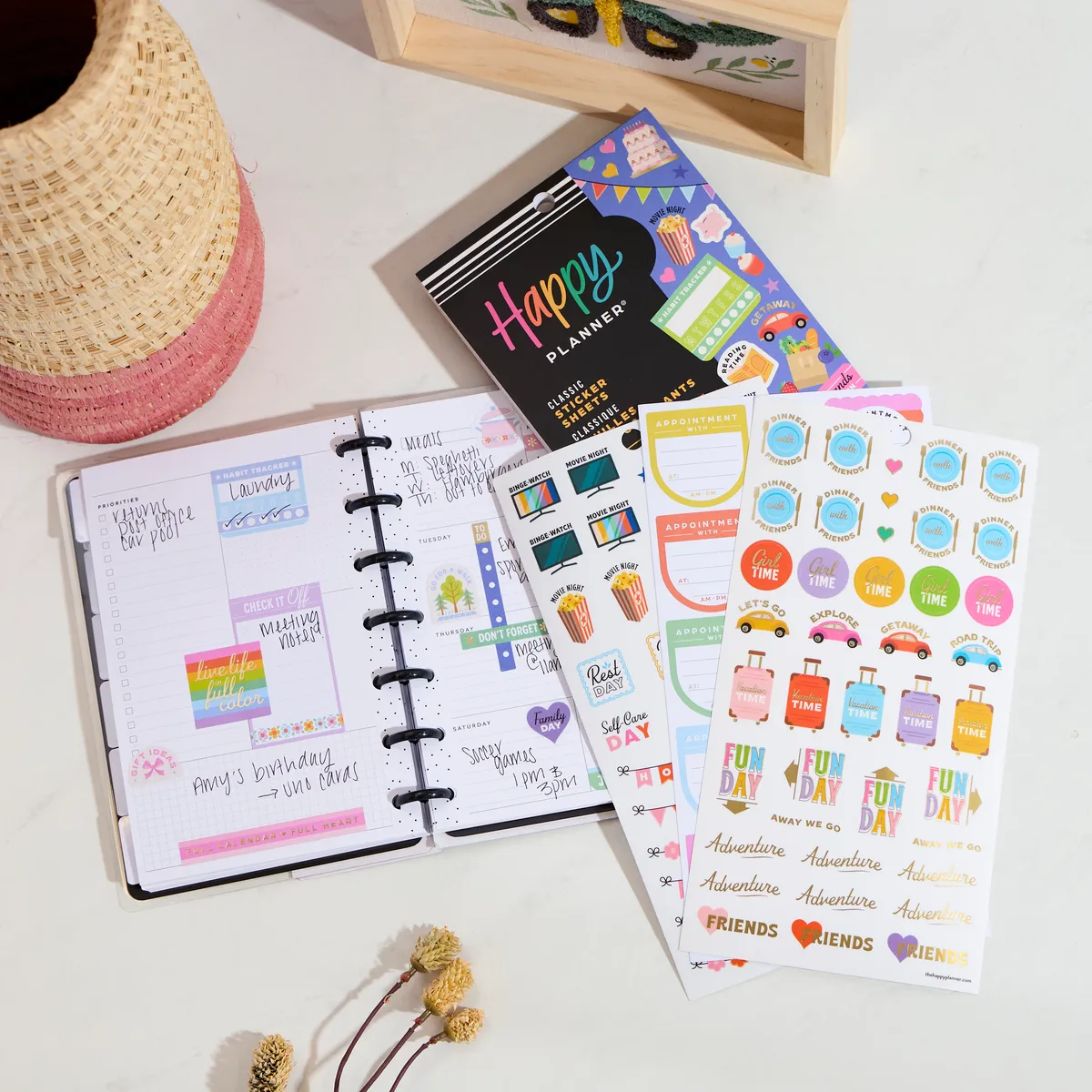 Happy Planner Everyday Plans stickers Classic 30 planches