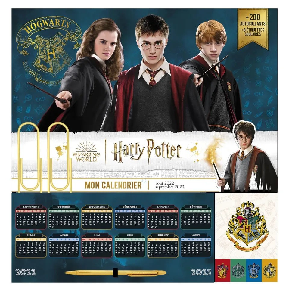 Harry Potter calendrier organiseur scolaire primaire collège