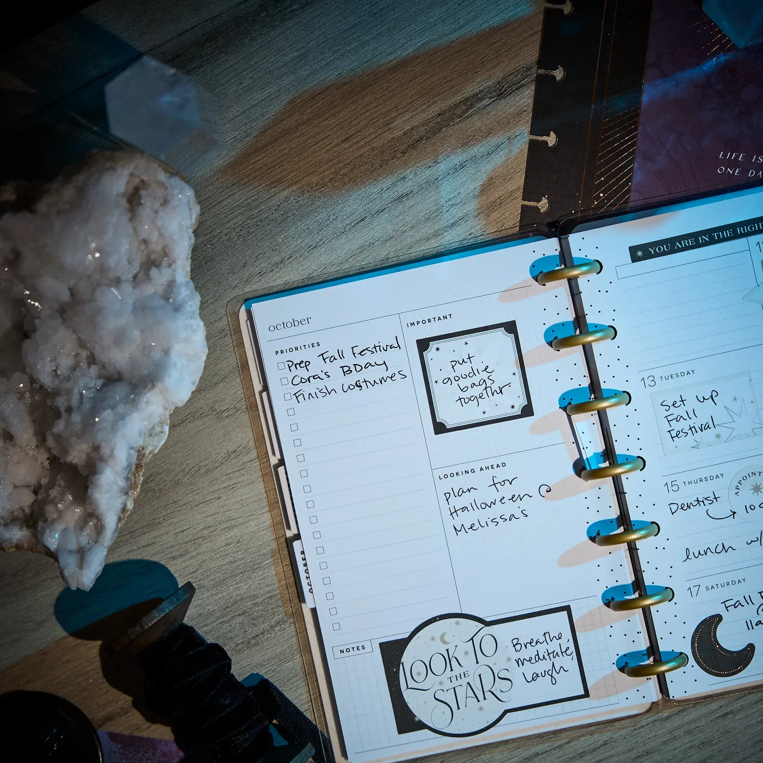 Happy Planner Eternal Stars planner mini dashboard 2026-2027