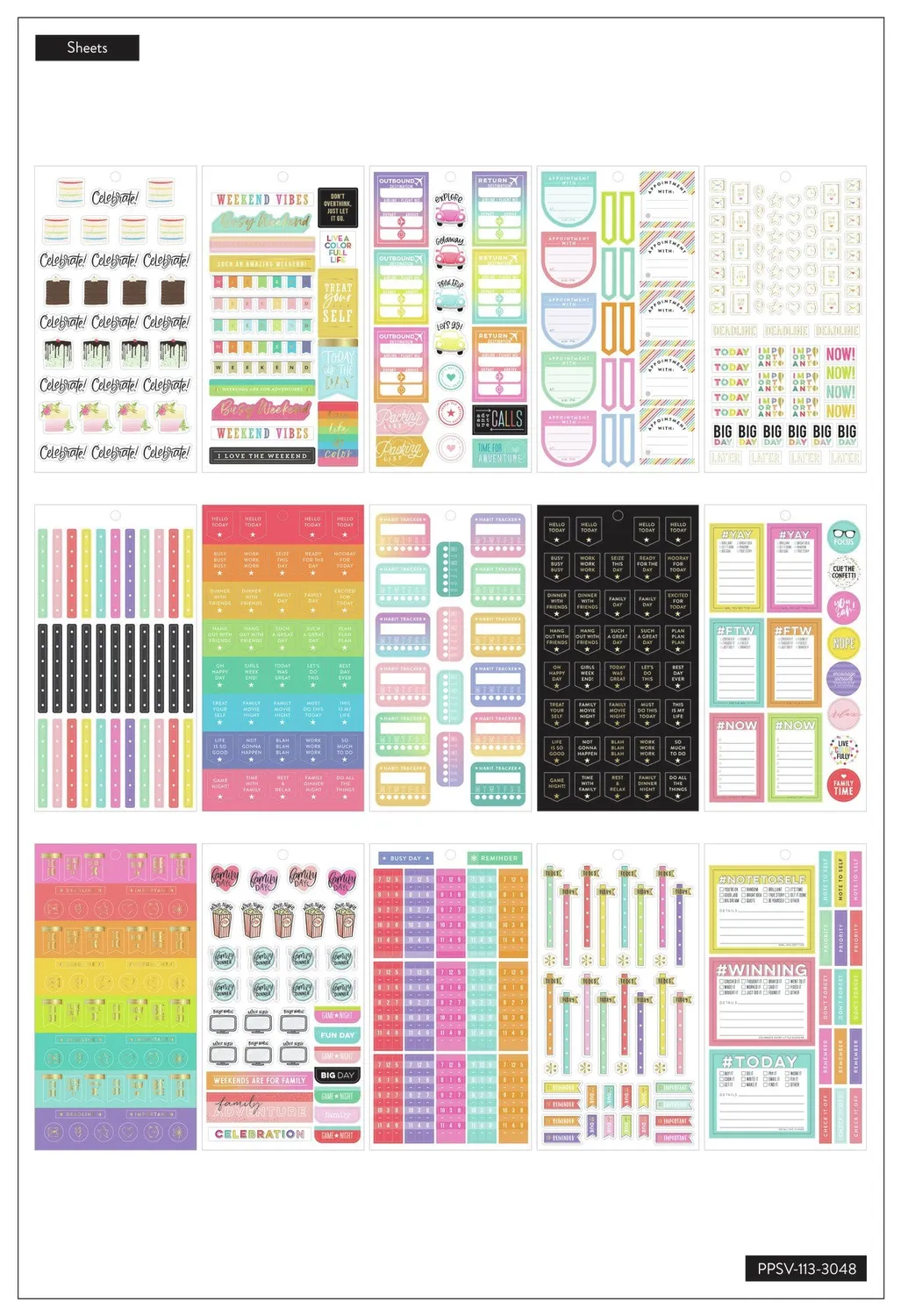 Happy Planner Essential Planning stickers value pack 1009