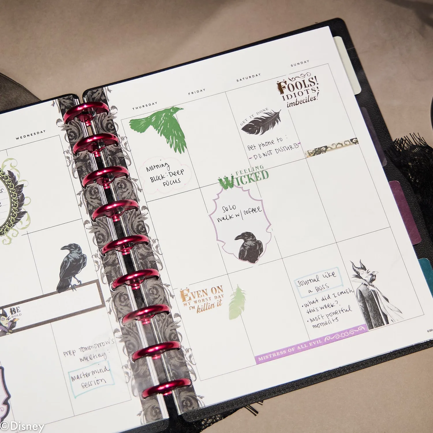 Happy Planner Disney Villains Be Happy Box coffret Classic vertical