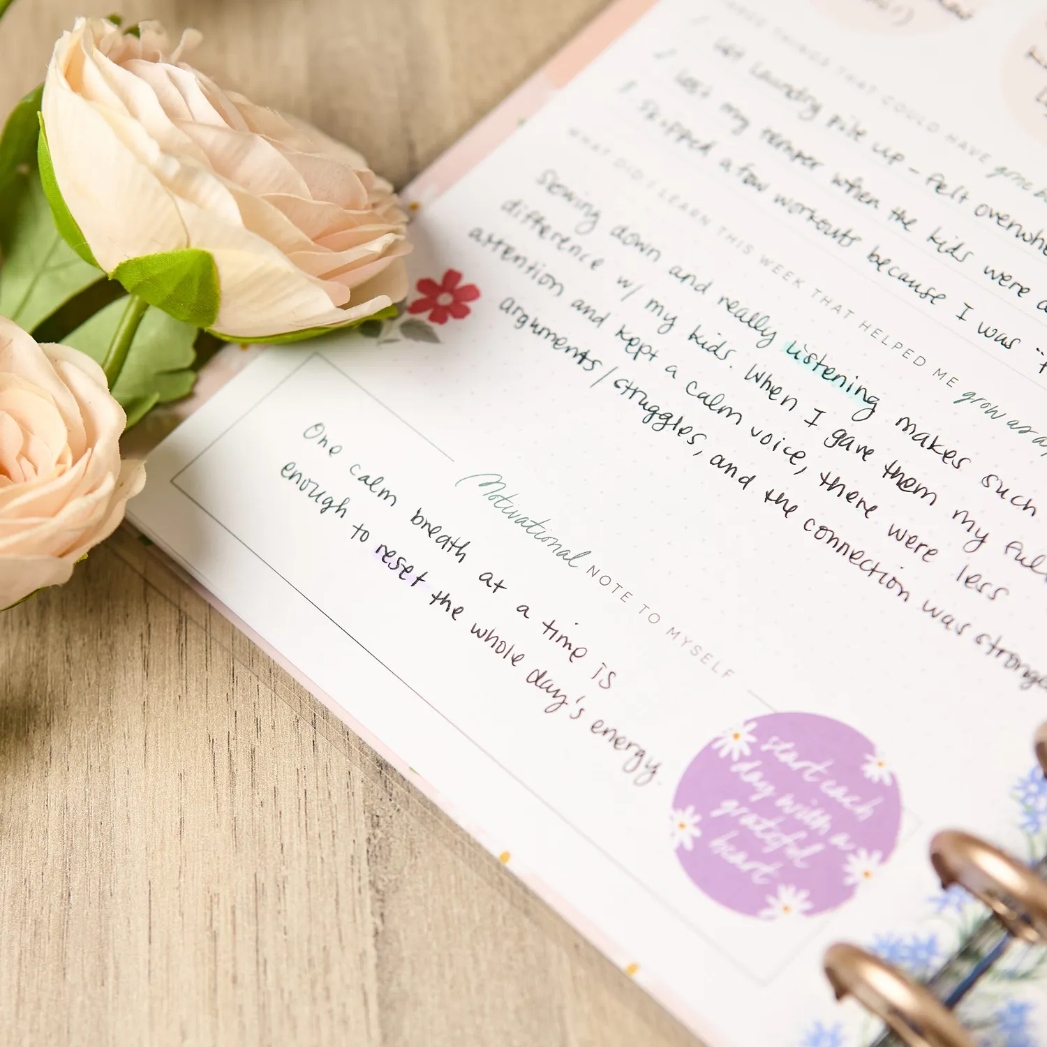 Happy Planner Cool Bloom journal parental guidé Classic 80 feuilles
