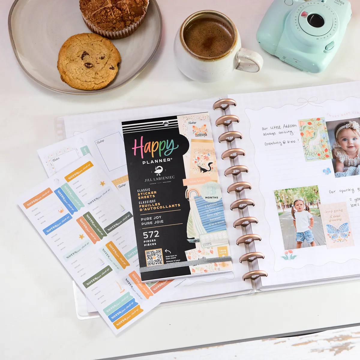 Happy Planner Pure Joy Baby stickers classic 572 pièces