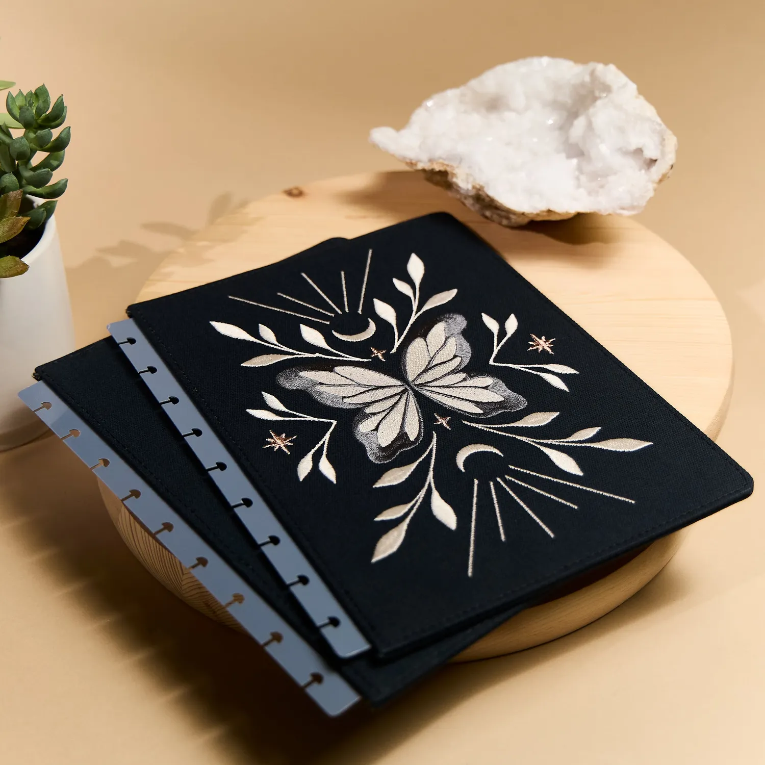 Happy Planner Starlight Flutter couverture brodée Classic