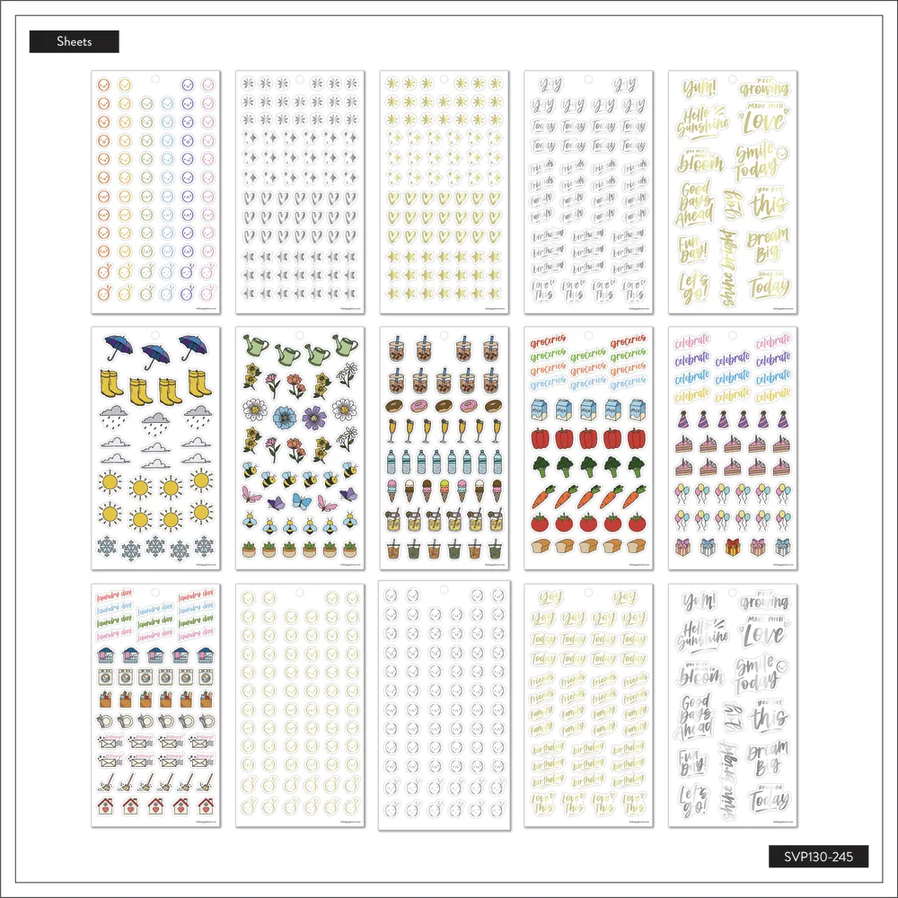 Happy Planner All the Things stickers Classic 1383 icônes