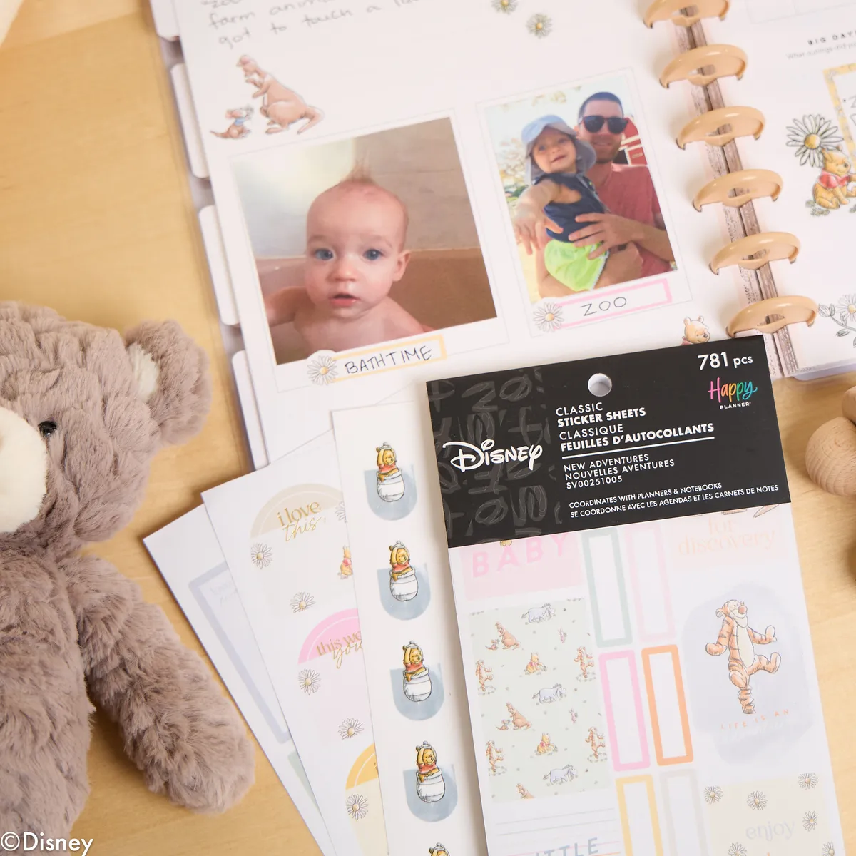 Happy Planner Disney Winnie the Pooh Baby stickers 30 feuilles 781 pièces