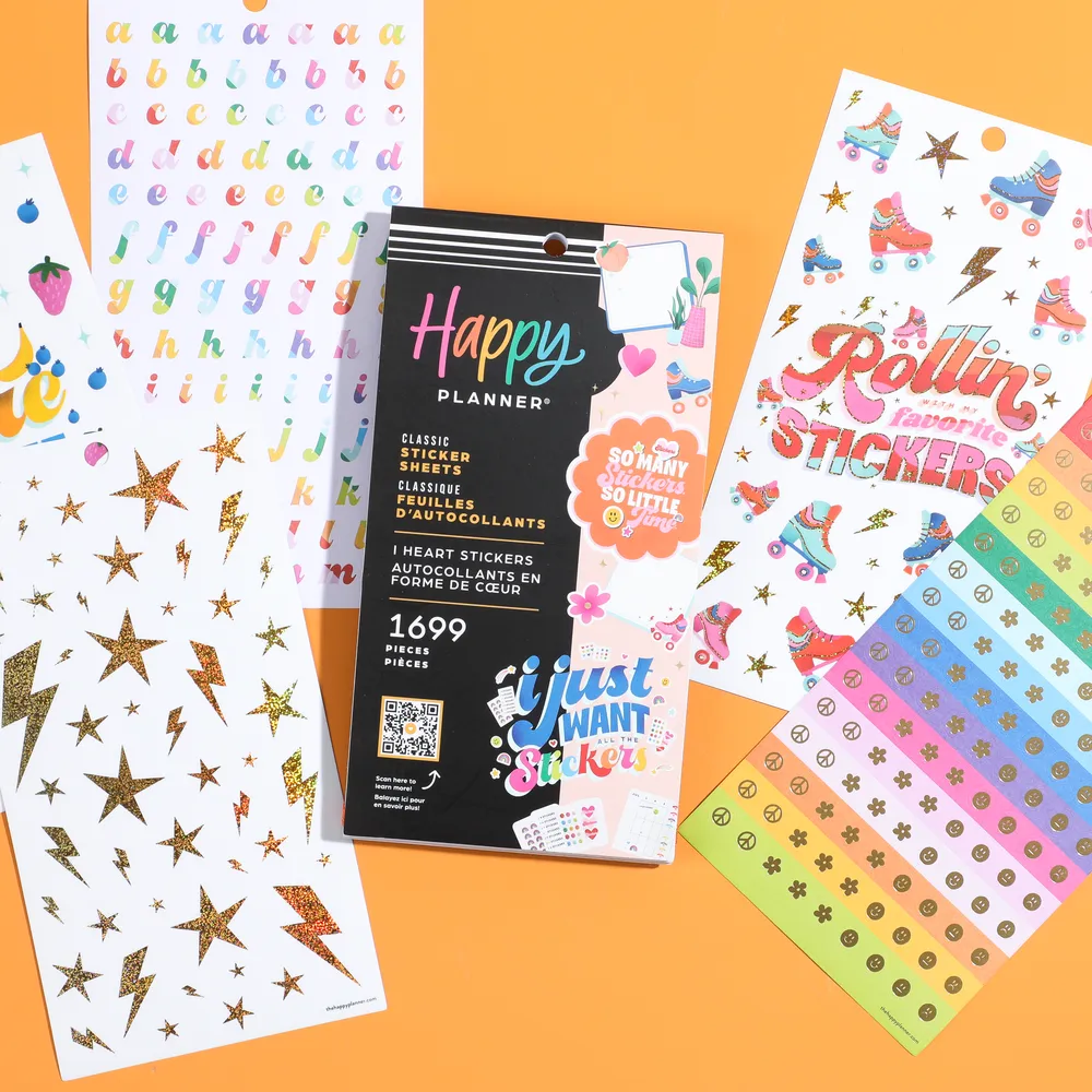 Happy Planner I Heart Stickers stickers déco 1699 pièces