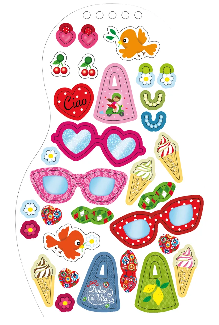 Frigobloc Minimiki Sofia en Italie carnet créatif stickers