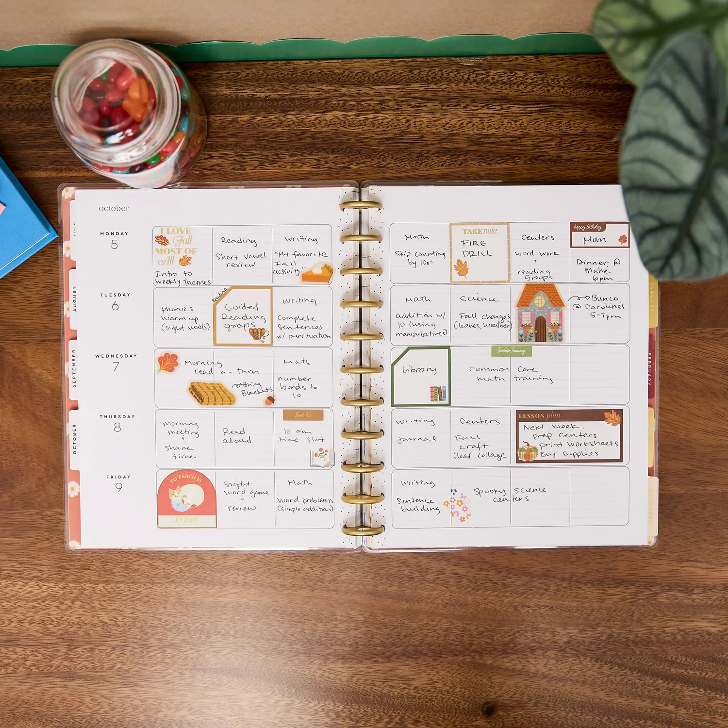 Happy Planner Seasonal Joy agenda enseignant 2026-2027 Big