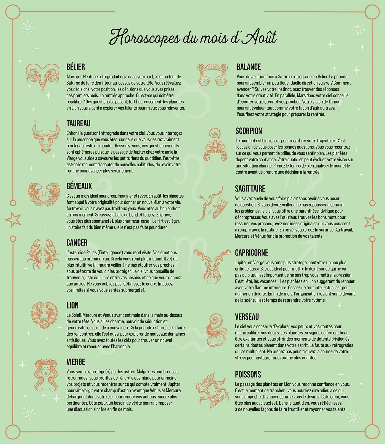 Frigobloc Mensuel 2027 Horoscope calendrier familial aimanté