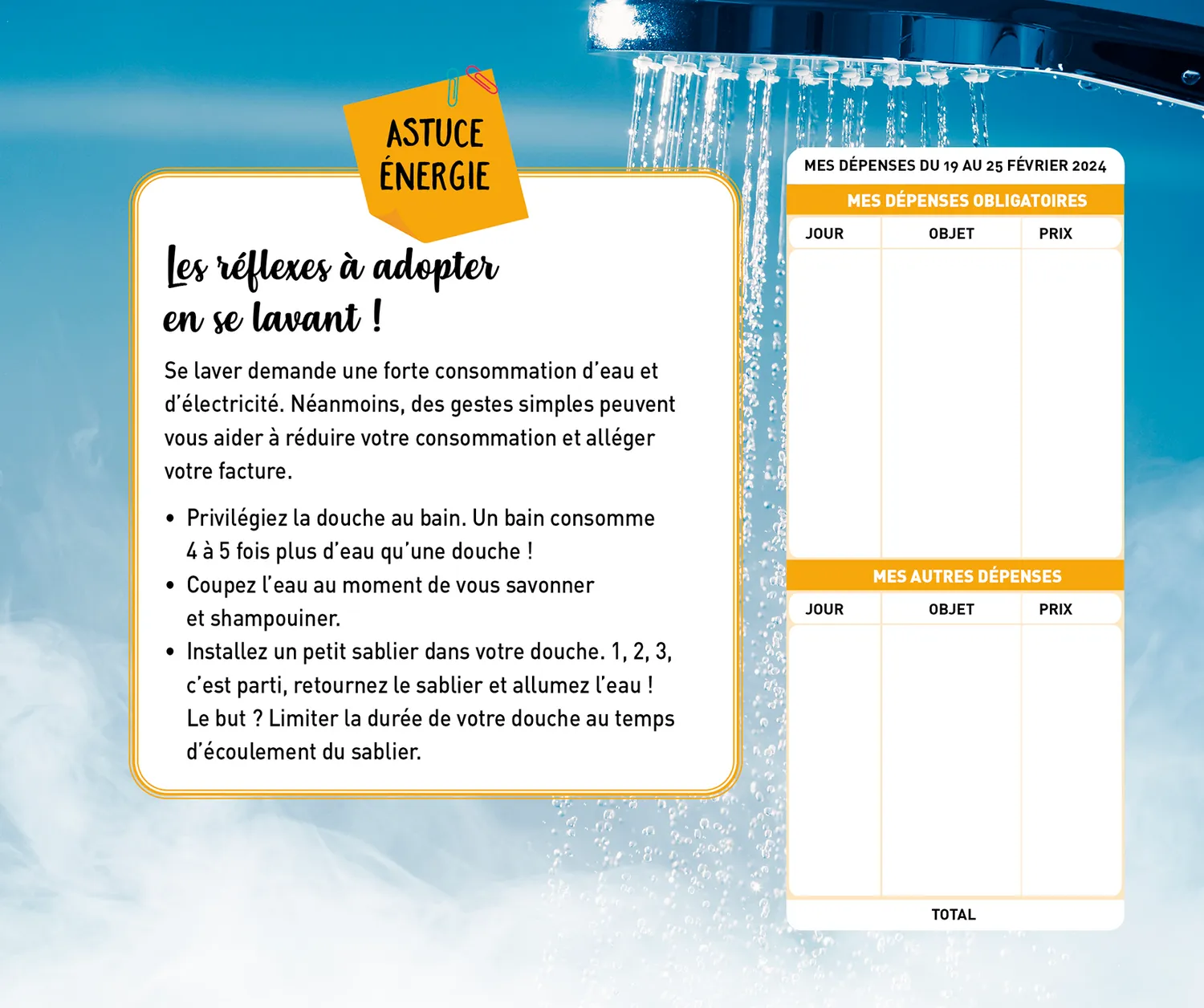 Frigobloc Budget futé 2024 calendrier familial 16 mois