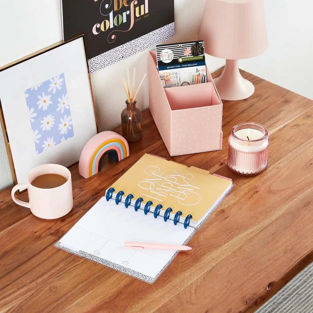 Happy Planner Bright Type agenda horizontal non daté 12 mois