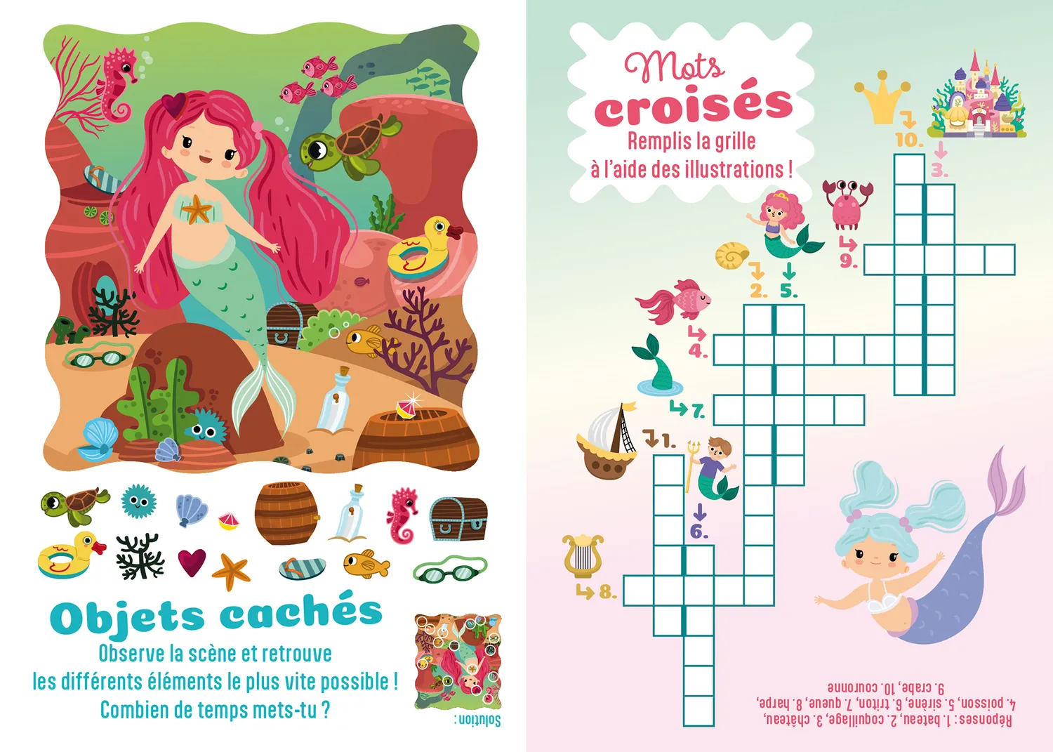 Frigobloc Je crée mes stylos Sirène kit créatif 3 stylos