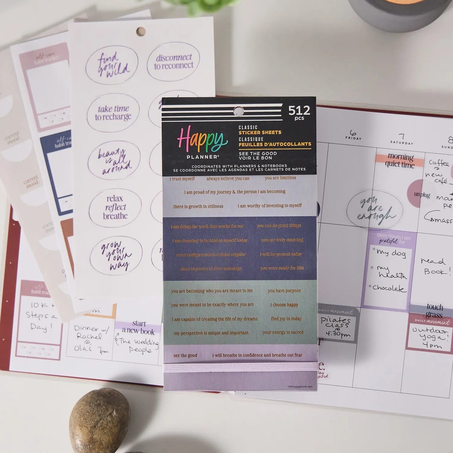 Me & my big ideas See the Good stickers value pack 30 planches affirmations