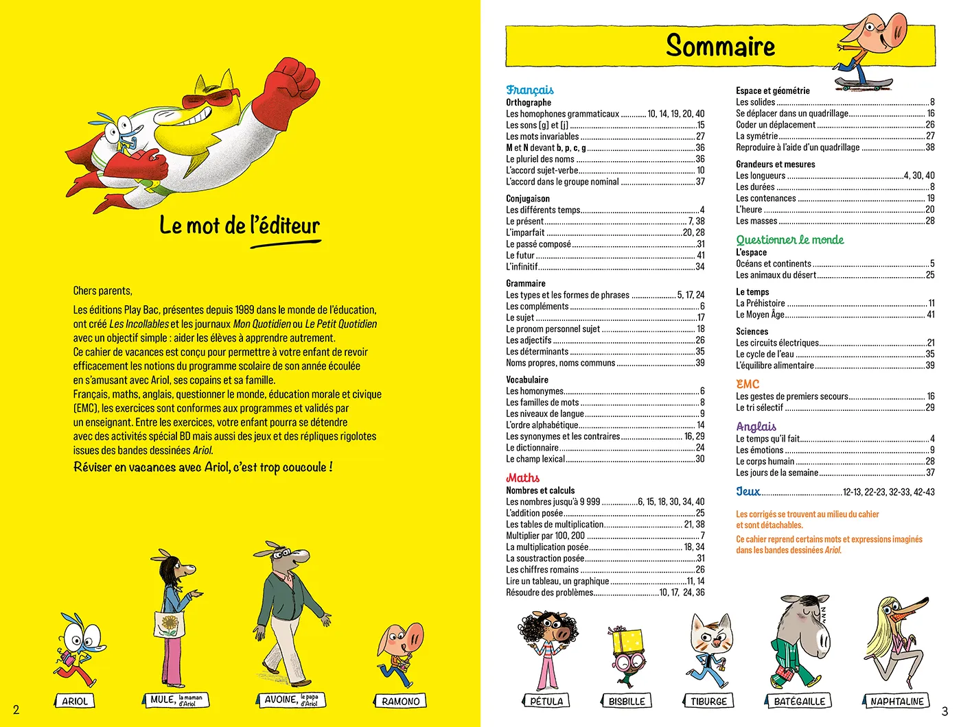 Les Incollables Ariol CE2-CM1 cahier de vacances 8-9 ans