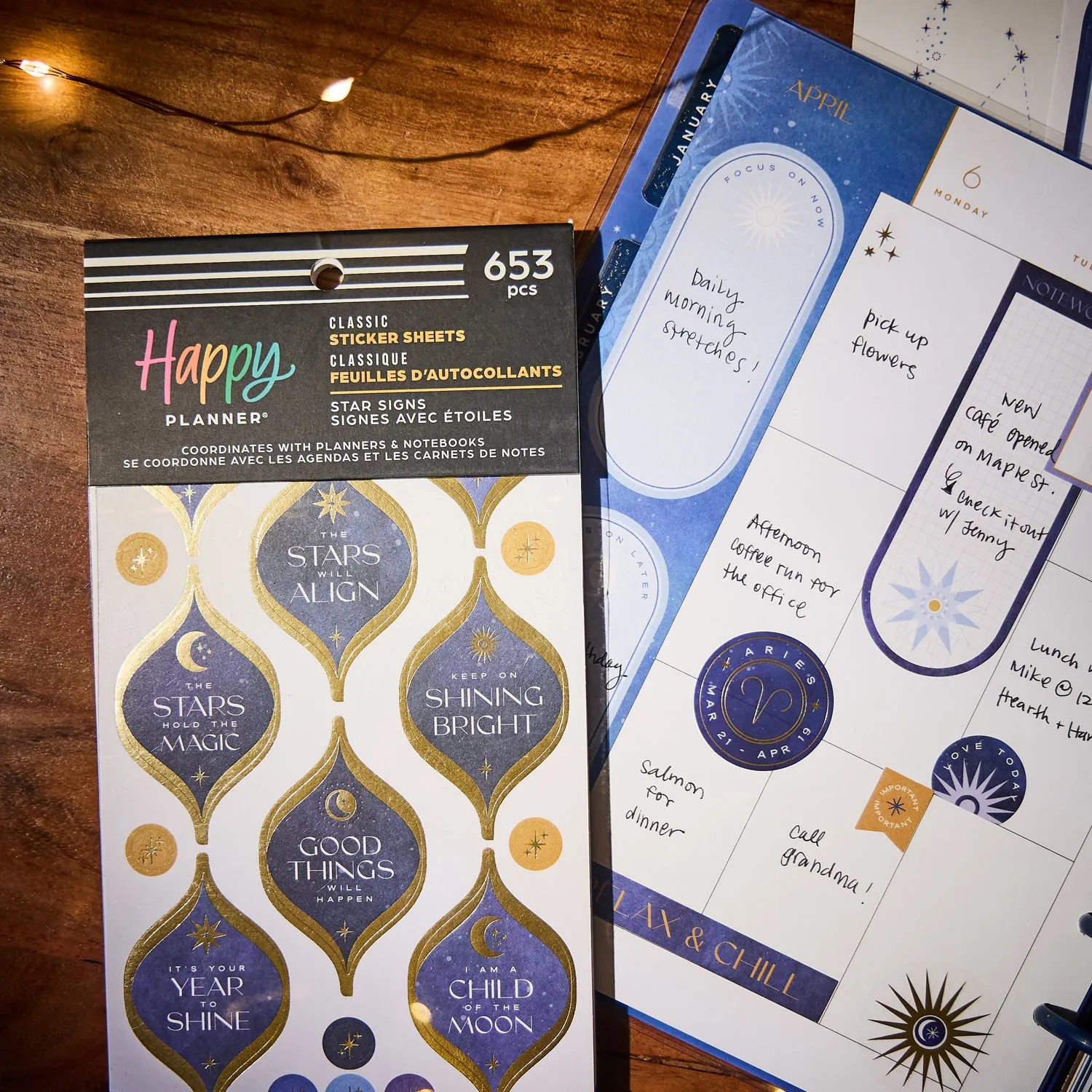 Happy Planner Star Signs stickers agenda 653 autocollants