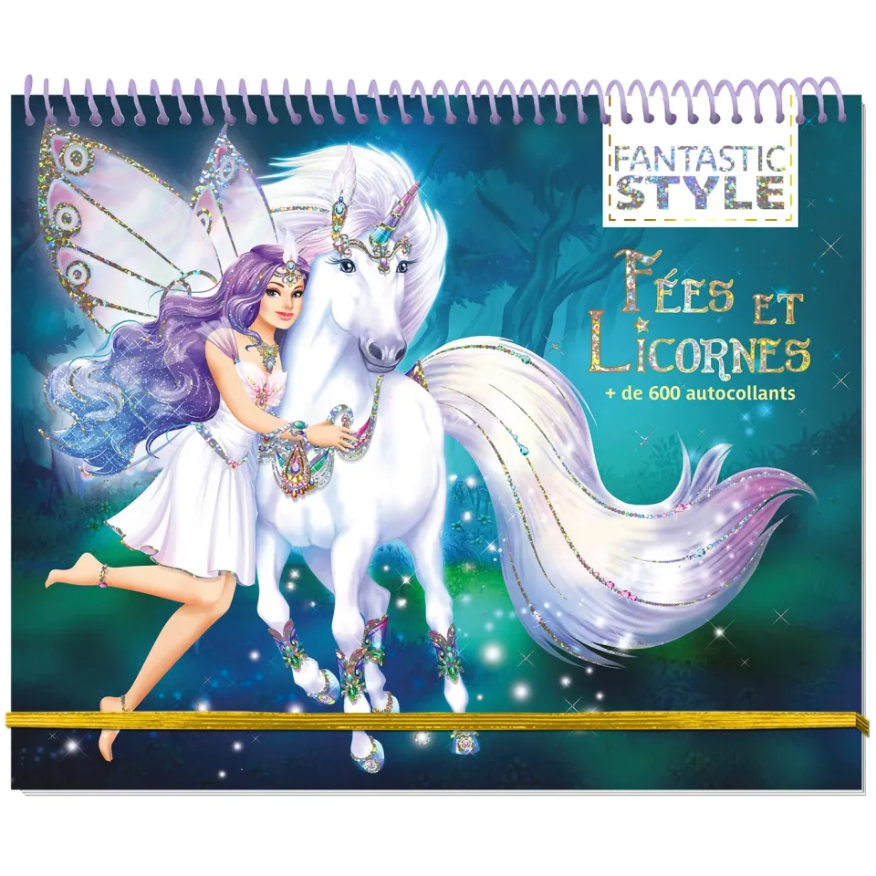 Animal Style cahier créatif Fées et licornes stickers