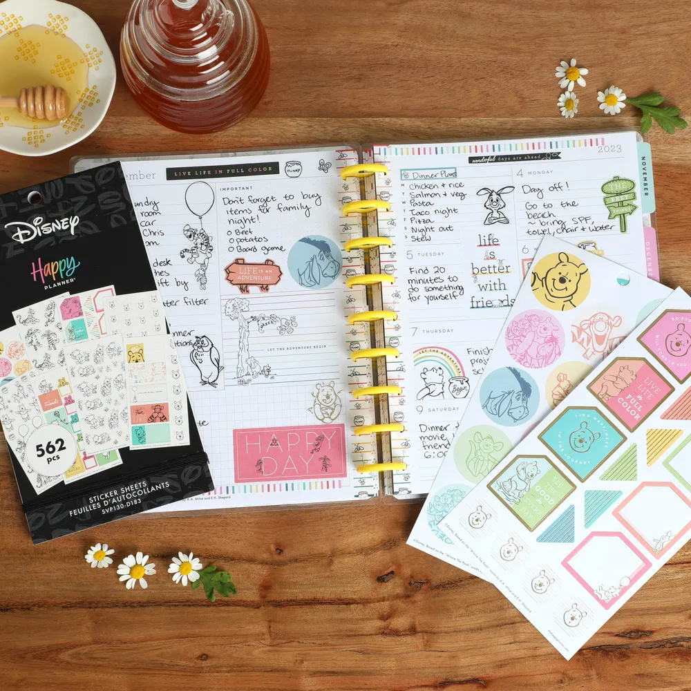 Happy Planner Winnie l’Ourson autocollants 562 pièces